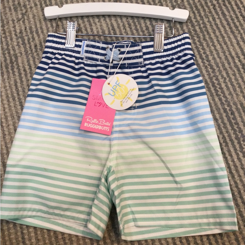 Ruffle Butts Rugged Butts Swim Trunks Stripes